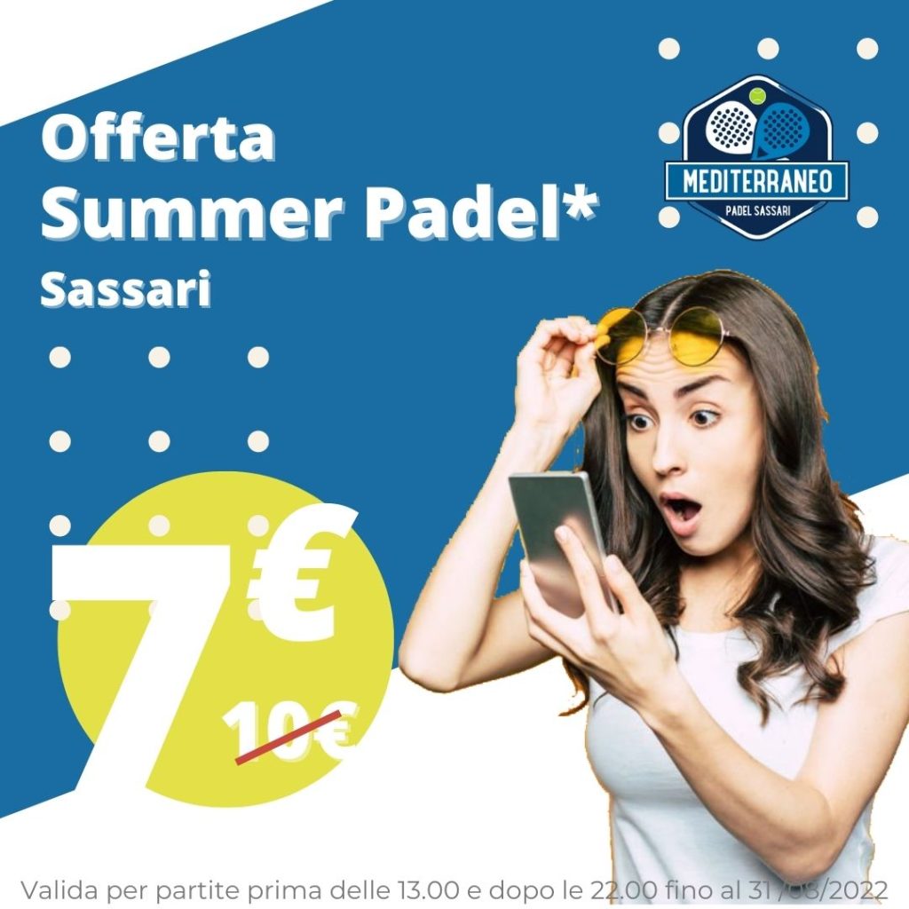 Summer Padel Sassari 1 offerta summer padel sassari a soli 7 euro mediterraneo padel