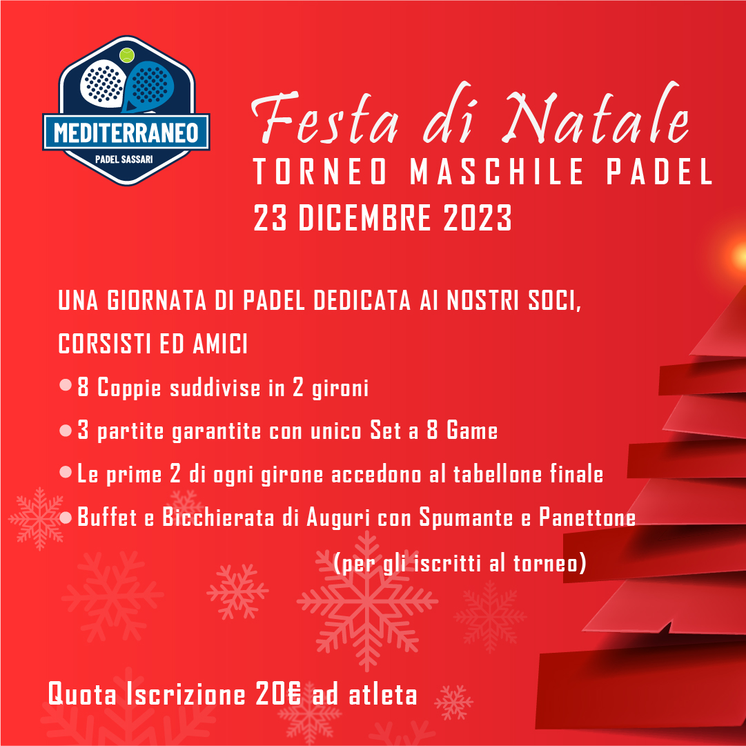 Festa di Natale – Mediterraneo Padel 2023